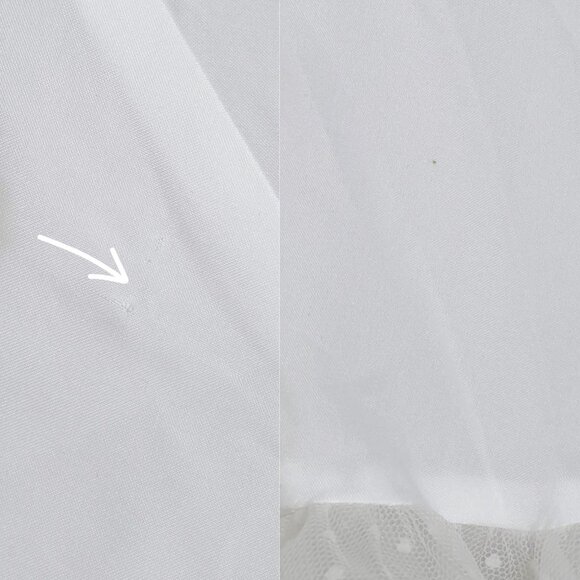 The Bar Kennedy Mini Dress Swiss Dot Blanc White Sheer Babydoll Tulle Size 00 - Picture 14 of 16